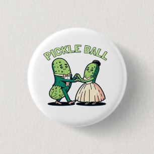 Pickleball Ballroom Dancing 3 Cm Round Badge