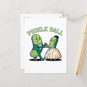 Pickleball Ballroom Dancing Holiday Postcard