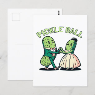 Pickleball Ballroom Dancing Postcard