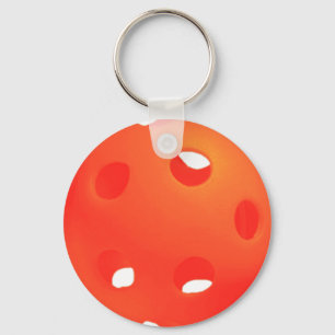 Pickleball Balls, Orange Pickleball Balls on White Key Ring