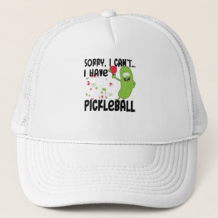 Pickleball Bat Player Hobby Pickle Sunset Trucker Hat