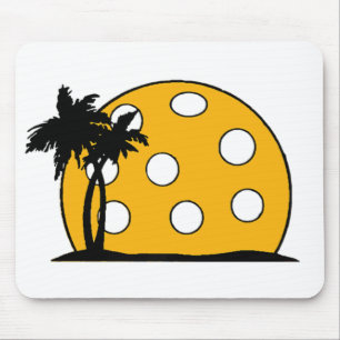 Pickleball Beach Sunset Mouse Mat