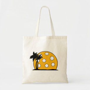 Pickleball Beach Sunset Tote Bag
