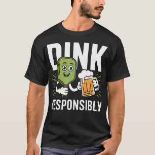 Pickleball Beer Lover Paddle Sport Coach T-Shirt