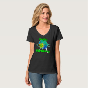 Pickleball Birthday Blue Green Paddle Ball Banging T-Shirt