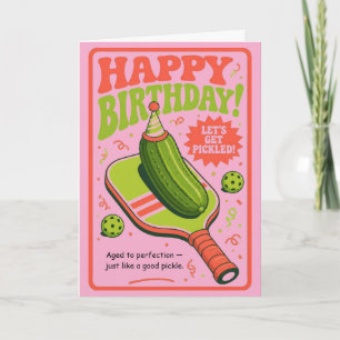Pickleball Birthday Funny Pickle Humour Card