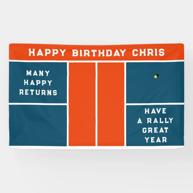 Pickleball Birthday Party Banner (Horizontal)