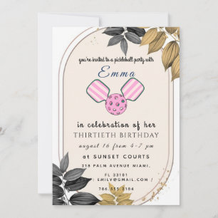 Pickleball Birthday Party Invitation Card 2026