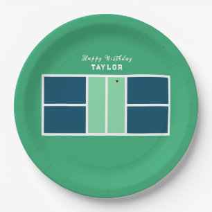 Pickleball Birthday Party Paper Plate