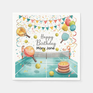 Pickleball Birthday Party themed Napkin