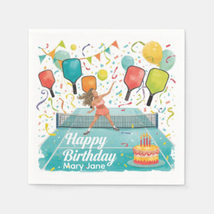 Pickleball Birthday Party themed Napkin