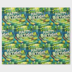 Pickleball Birthday Party themed Wrapping Paper