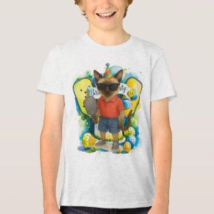 Pickleball Birthday Party Tri-Blend Shirt