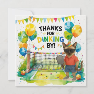 Pickleball birthday  thank you card