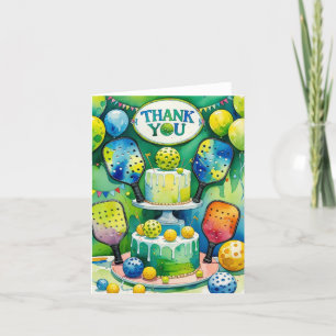 Pickleball birthday  thank you card