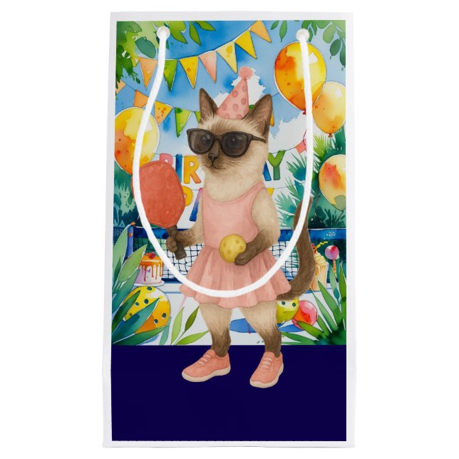 Pickleball Birthday themed  Small Gift Bag (Front)