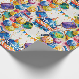 Pickleball Birthday themed Wrapping Paper Sheets