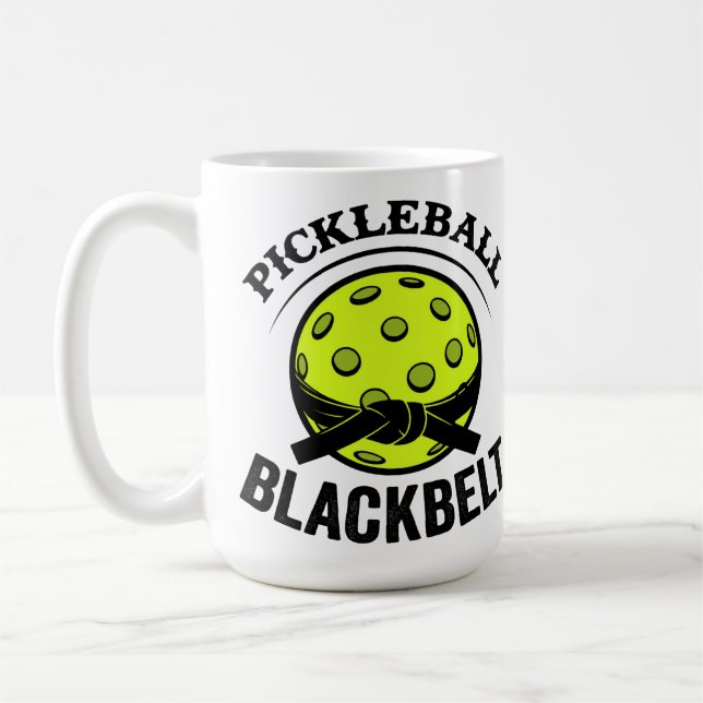 Pickleball Blackbelt – Funny Pickleball Master Coffee Mug (Left)