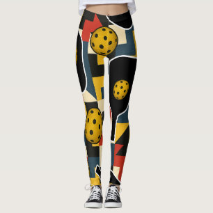 Pickleball Bold Van Doesburg Composition Leggings