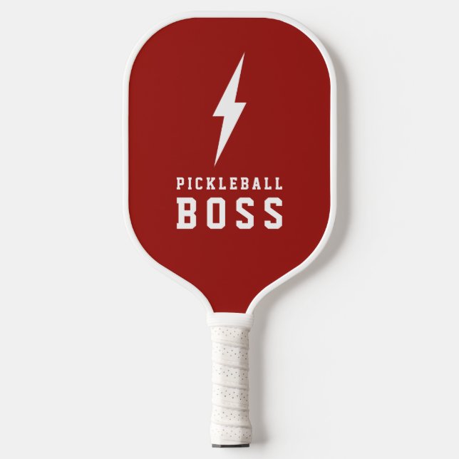 Pickleball Boss Lightning Bolt Custom Color  Paddle (Front)
