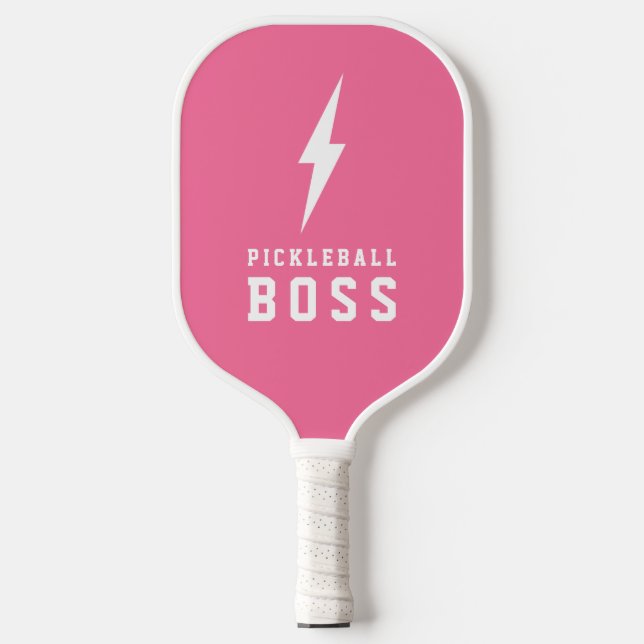 Pickleball Boss Lightning Bolt Custom Color   Paddle (Front)