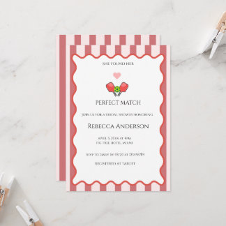 Pickleball Bridal Shower Invitation