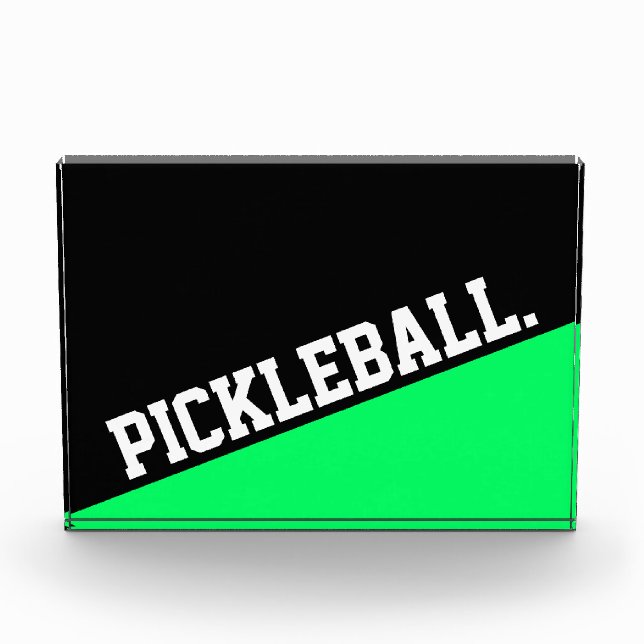 PICKLEBALL Bright Lime Green Black Colour Block (Front)
