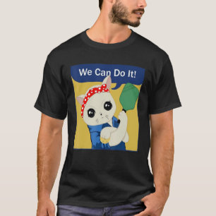 Pickleball Cat Lady  We Can Do It  Play Pickleball T-Shirt
