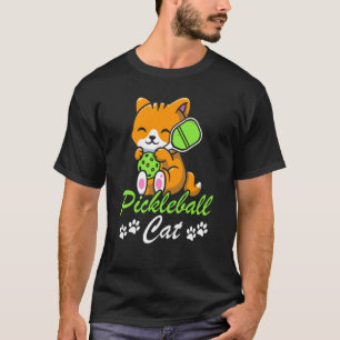 Pickleball Cat Paddle Sports Game Player Athlete K T-Shirt