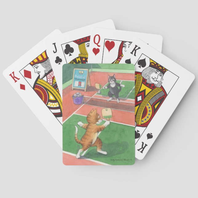 Pickleball Cats Playing Cards (Back)