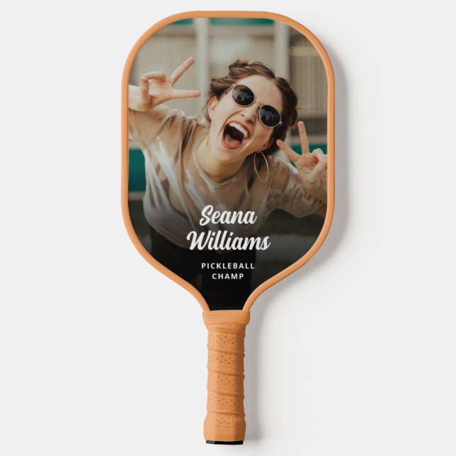 Pickleball Champ Custom Photo Personalised Pickleball Paddle (Back)