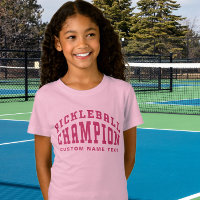Pickleball Champion Custom Name Pickleballer Pink