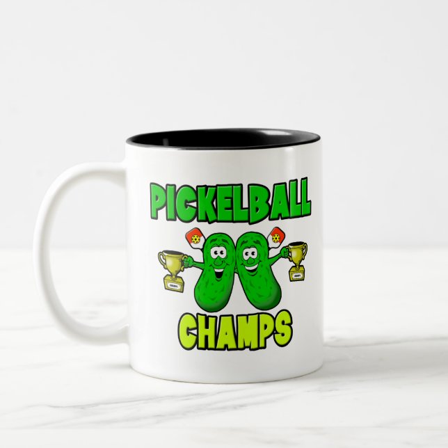 Pickleball Champs Pickleball Two-Tone Coffee Mug (Left)