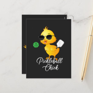 Pickleball Chick Funny Pickleball Holiday Postcard