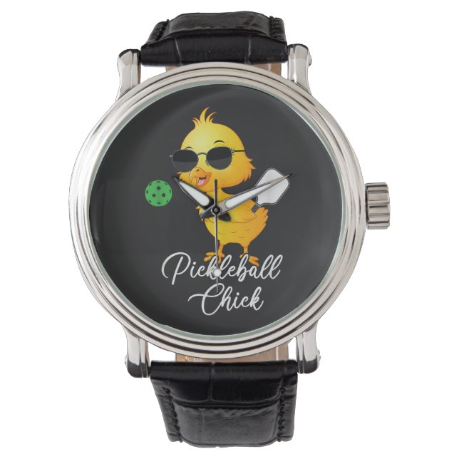 Pickleball Chick Funny Pickleball Watch (Front)