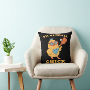 Pickleball Chick - retro Cushion