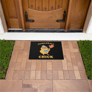 Pickleball Chick - retro Doormat