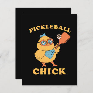 Pickleball Chick - retro Enclosure Card