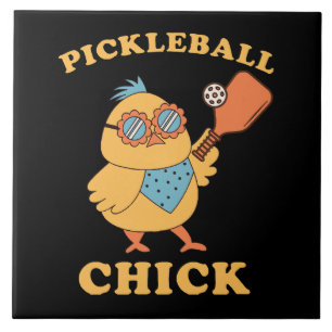 Pickleball Chick - retro Tile