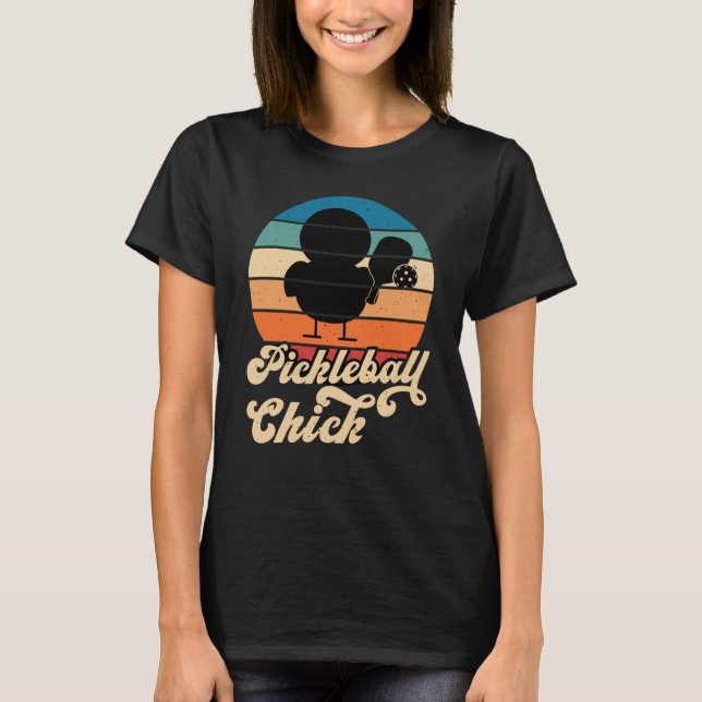 Pickleball Chick Retro Vintage  3 T-Shirt (Front)