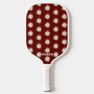 Pickleball Christmas Bauble Vintage Pattern Paddle