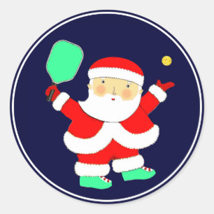 Pickleball Christmas Classic Round Sticker