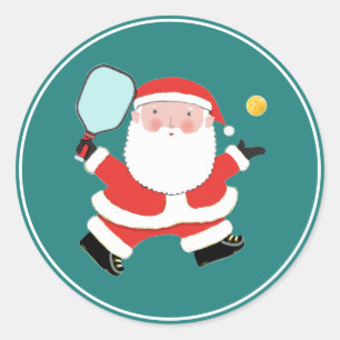 Pickleball Christmas Classic Round Sticker