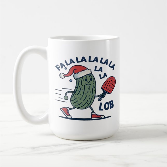 Pickleball Christmas Coffee Mug (Left)