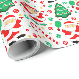 Pickleball Christmas Gift Wrapping Paper