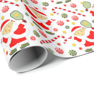 Pickleball Christmas Gift Wrapping Paper