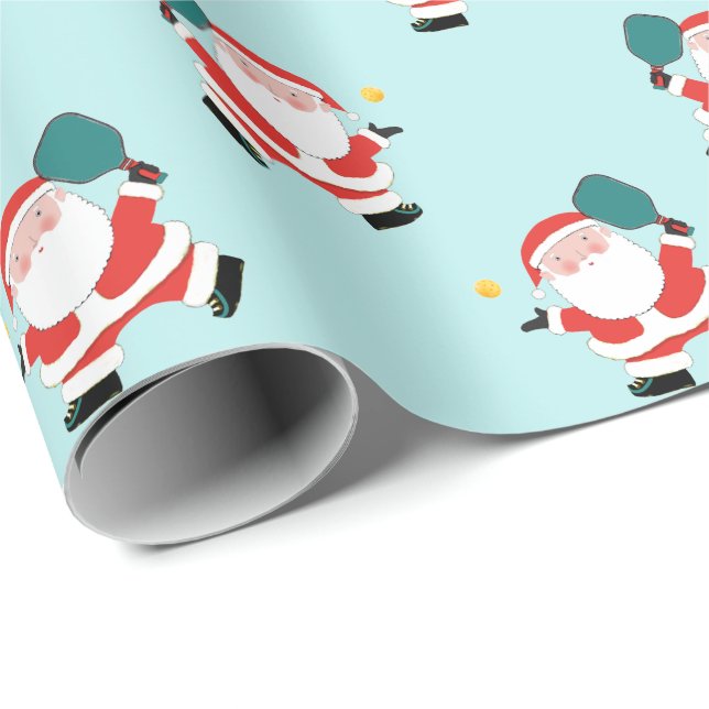 Pickleball Christmas Gift Wrapping Paper (Roll Corner)