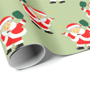 Pickleball Christmas Gift Wrapping Paper