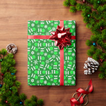 Pickleball Christmas Green White Ho Ho Ho Snow