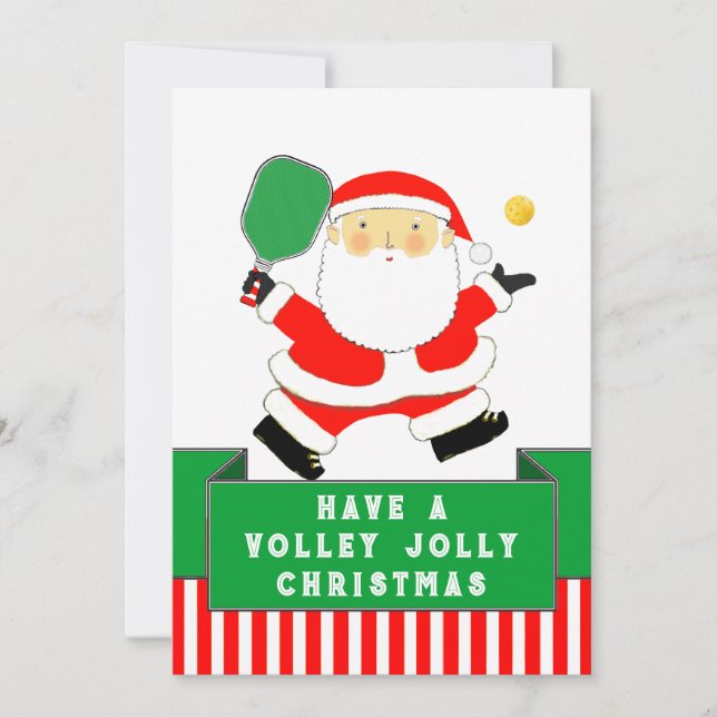 Pickleball Christmas Holiday Card (Front)